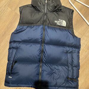 Retro Nuptse Vest in Navy and Black Size Small